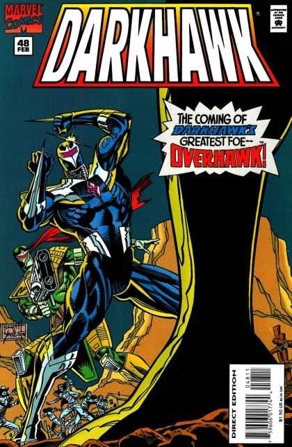 Darkhawk 48 - The Coming Of Darkhawks Greatest Foe Overhawk - Overhawk - Marvel Comics - Vol 1 48 - Writers Danny Fingeroth