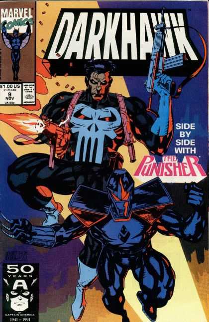 Darkhawk 9 - Marvel - Zombies - The Punisher - Guns - Blue - Mike Manley