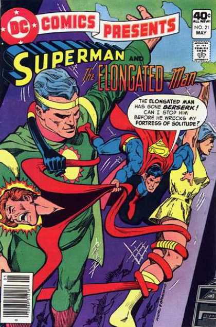 DC Comics Presents 21 - Superman - Elongated Man - Approved By Comics Code - Woman - Superhero - Dick Giordano, Ross Andru