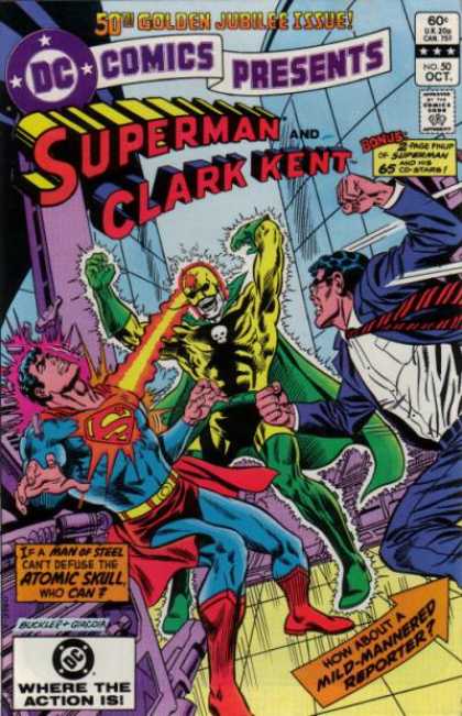 DC Comics Presents 50 - Superman - Clark Kent - Yellow-green Superhero - Fight - Wierd - Richard Buckler