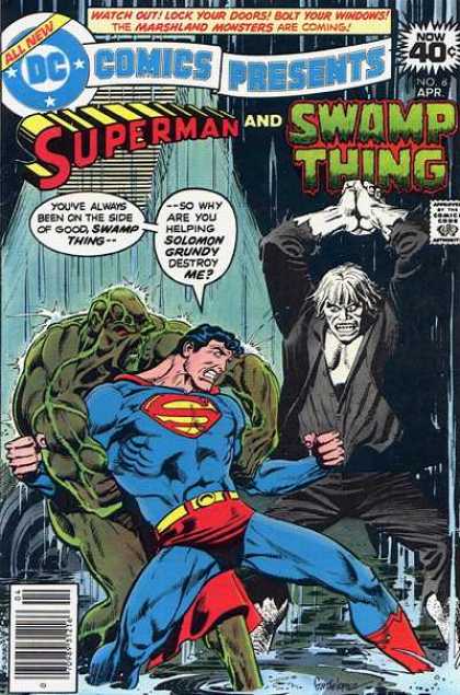 DC Comics Presents 8 - Superman - Swamp Thing - Solomon Grundy - Fighting - Swamp