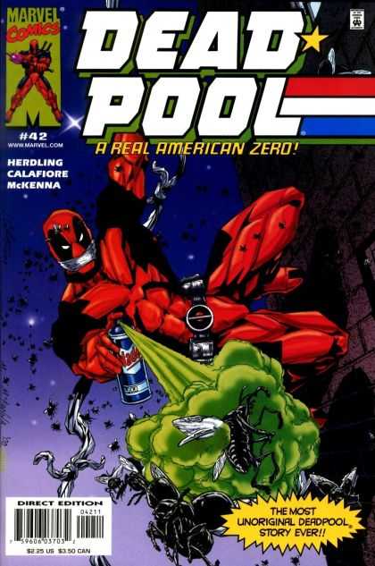 Deadpool 42 - Dead Pool - The Real American Zero - The Most Unoriginal Deadpool Story Ever - Bug Spray - Large Flies - Mark McKenna