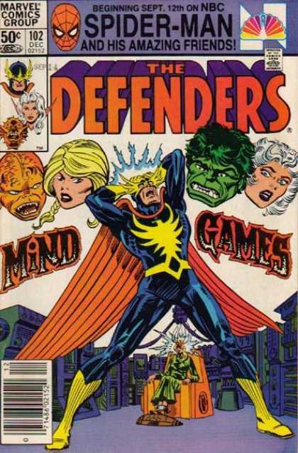 Defenders 102 - Spiderman - Marvel Comics Group - Mind Games - Approved By The Comics Code Authority - Beginning Sept 12th On Nbc