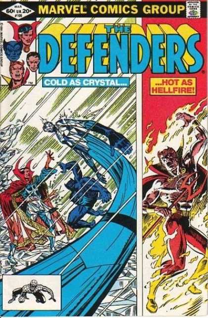 Defenders 105 - Marvel Comics - Defenders - Spiderman - Crystal - Hellfire