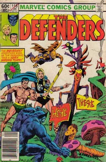 Defenders 115 - Beast - Sub-mariner - Valkyrie - Surreal - Weird