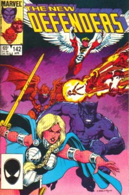 Defenders 142 - Wings - Fire - No 142 - Marvel - Sword - Arthur Adams, Mike Mignola