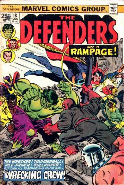 Defenders 18 - Marvel Comics - Rampage - Wrecking Crew - Incredible Hulk - Battle