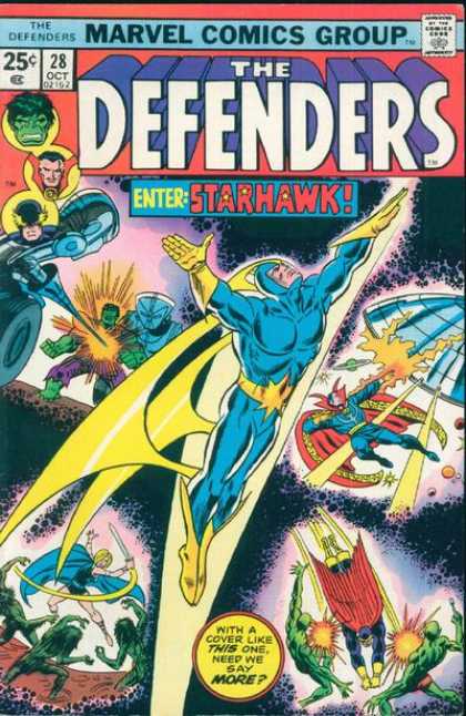 Defenders 28 - Starhawk - Green Men - Hulk - Ufo - Outer Space