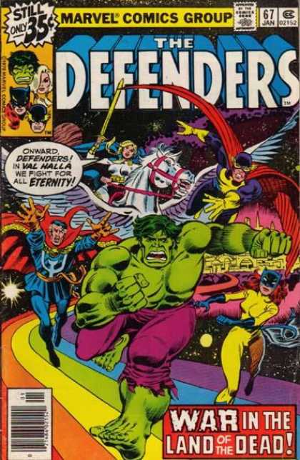 Defenders 67 - Hulk - Space Rainbow - Val Halla - Pegasus - Land Of The Dead