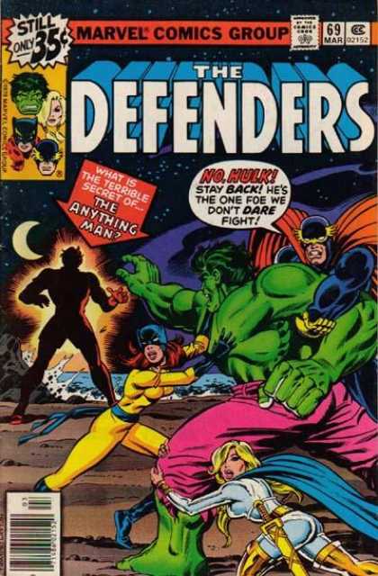 Defenders 69 - Hulk - Beach - Moon - The Anything Man - Fight - Bob Layton