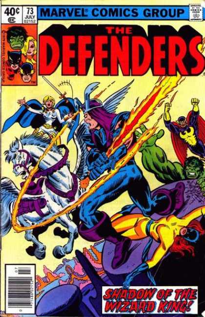 Defenders 73 - Approved By The Comics Code Authority - 73 July - Sword - Horse - Shadow Of The Wizard King
