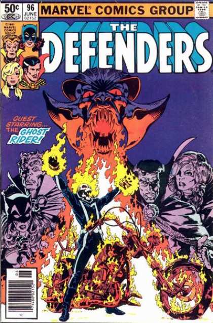 Defenders 96 - Marvel Comics - Ghost Rider - Fire - Heroes - Villans - Michael Golden