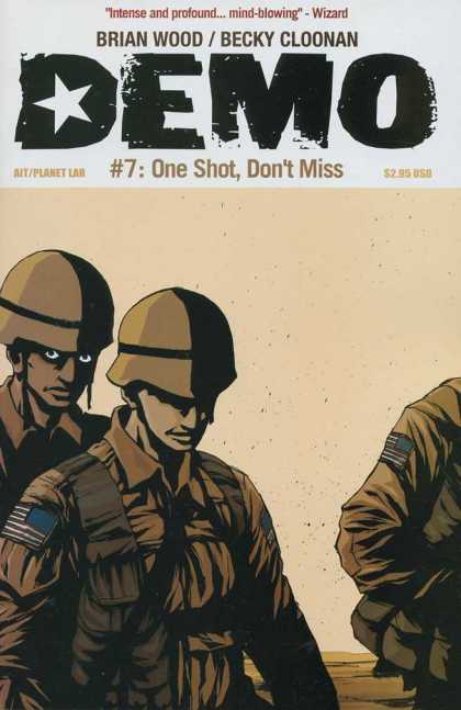 Demo 7 - Brian Wood - Becky Cloonan - 7 One Shot Dont Miss - American Flag - Army Uniform - Becky Cloonan