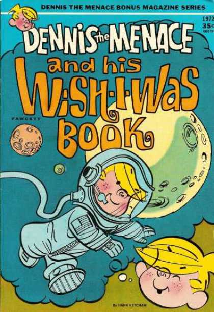 Dennis the Menace Bonus Magazine 102 - Wish-i-was Book - Fawcett - Moon - Astronaut - Hank Ketcham