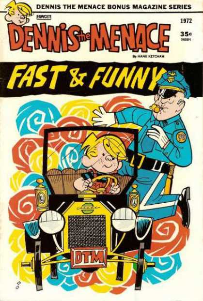 Dennis the Menace Bonus Magazine 106 - Fast U0026 Funny - Hank Ketcham - Dtm - Police - Vehicle