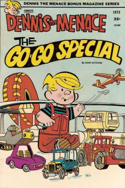 Dennis the Menace Bonus Magazine 112 - The Go-go Special - Airplane - Cars - Frank Ketcham - Little Boy