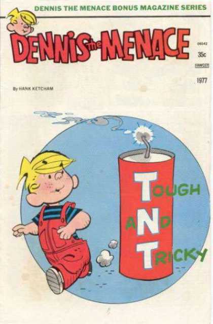 Dennis the Menace Bonus Magazine 168 - Tough And Tricky - Fire Cracker - Hank Ketcham - Overalls - Blond Hair