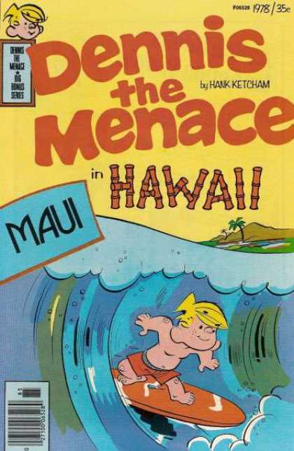 Dennis the Menace Bonus Magazine 174 - Hank Ketcham - Hawaii - Maui - Surfing - Waves