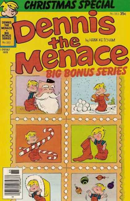 Dennis the Menace Bonus Magazine 183 - Christmas Special - Bonus Series - Santa Claus - Snow Balls - Hank Ketcham