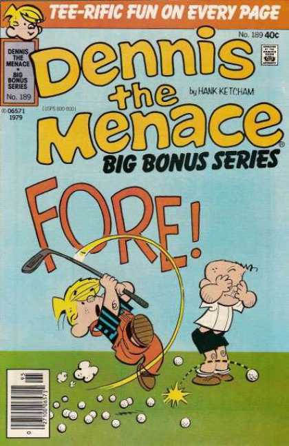 Dennis the Menace Bonus Magazine 189 - Tee-rific Fun On Every Page - Hank Ketcham - Big Bonus Series - Fore - Golf