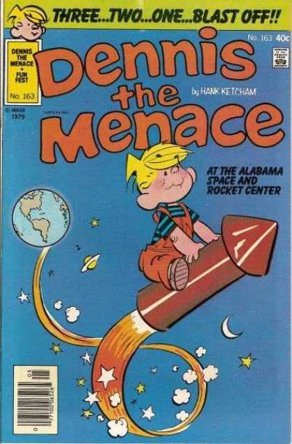 Dennis the Menace 163 - Threetwoone Blast Off - Rocket - Small Boy - Moon - Earth