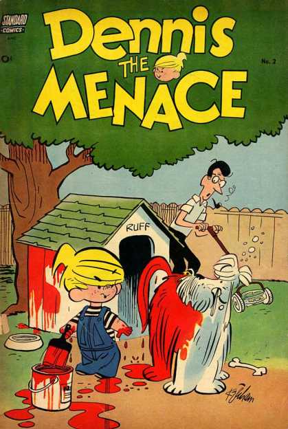 Dennis the Menace 2 - Red Paint - Doghouse - Ruff - Mowing Lawn - Bone