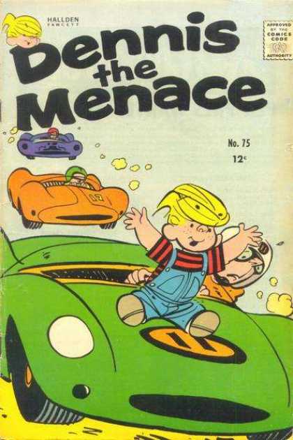 Dennis the Menace 75 - Hallden - No 75 - Green - Race Car - Orange