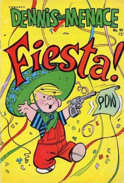 Dennis the Menace 99 - Fiesta - Toy Gun - Streamers - Confetti - Sombrero