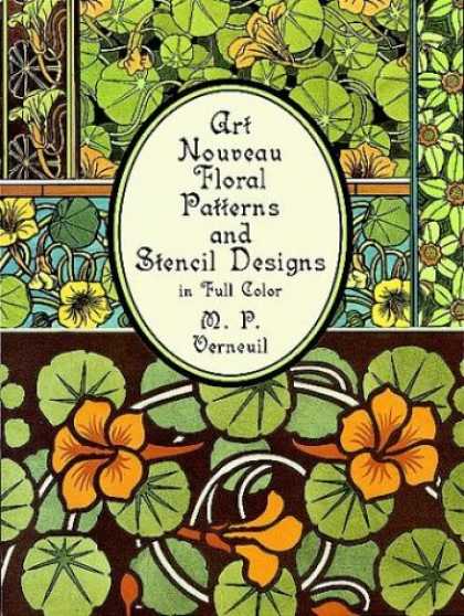Design Books - Art Nouveau Floral Patterns and Stencil Designs in Full Color (Dover Pictorial A