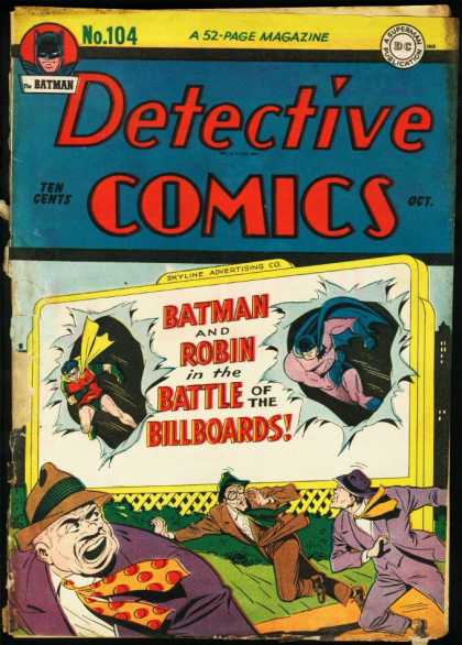 Detective Comics 104 - Billboard - Robin - Men - Running - Battle