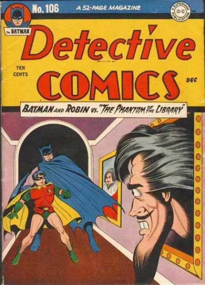 Detective Comics 106 - Batman And Robin - The Phantom Of The Library - 52-page Magazine - Ten Cents - No106