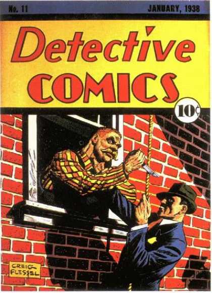 Detective Comics 11 - Knife - Window - Rope - Hat - January 1938
