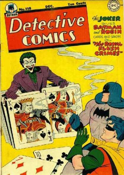 Detective Comics 118 - Joker - Batman - Robin - Gun - Cards