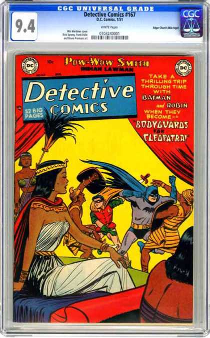 Detective Comics 167 - Cgc Universal Grade - Detective Comics - Batman And Robin - Bodyguards For Cleopatra - Pow-wow Smith