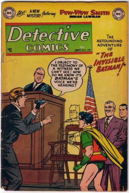 Detective Comics 199 - Gun - The Invisible Batman - Robin - A New Mystery - The Flag Of America
