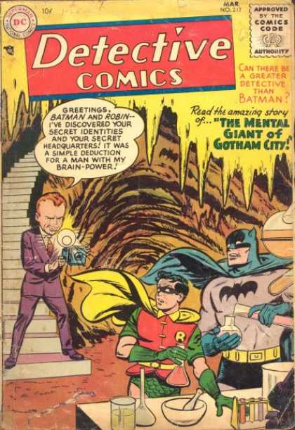 Detective Comics 217 - Batcave - Batman - Robin