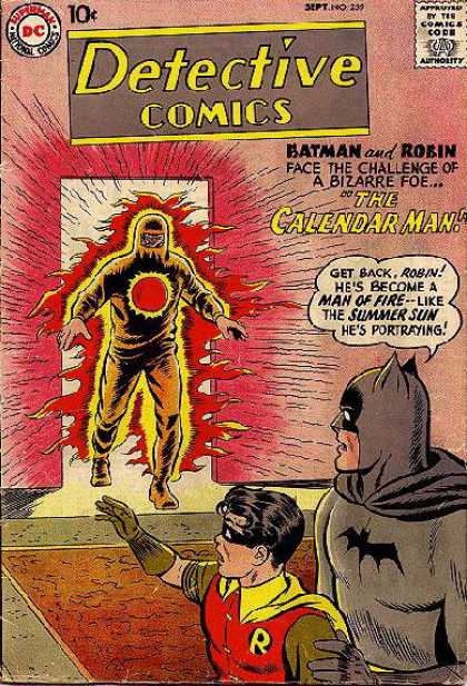 Detective Comics 259 - Batman - Fire - Robin - Calendar Man - Superheros