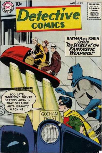 Detective Comics 263 - Batman - Robin - Mask - Mens - Anti-gravity Machine