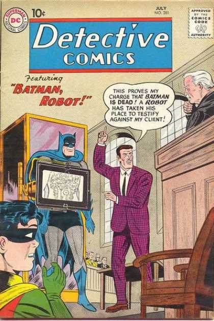Detective Comics 281 - X-ray - Lawyer - Judge - Court - Robot - Sheldon Moldoff