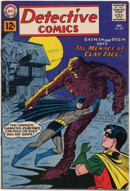 Detective Comics 298 - Clay-face - House - Batman - Robin - Monster - Sheldon Moldoff