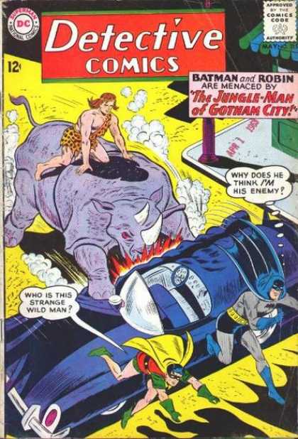 Detective Comics 315 - Jungle Man - Rhino - Batman - Robin - Automobile