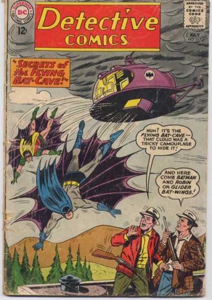 Detective Comics 317 - Batman - Robin - Flying Bat-cave - Glider Bat-wings - Ominous Dark Cloud - Sheldon Moldoff