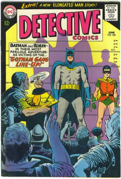 Detective Comics 328 - Batman - Robin - Elongated Man Story - Gotham Gang Line-up - Handcuffs - Carmine Infantino