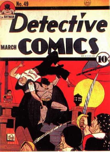 Detective Comics 49 - Batman - Pirates - Robin - Throw - Swords - Bob Kane, Jerry Robinson