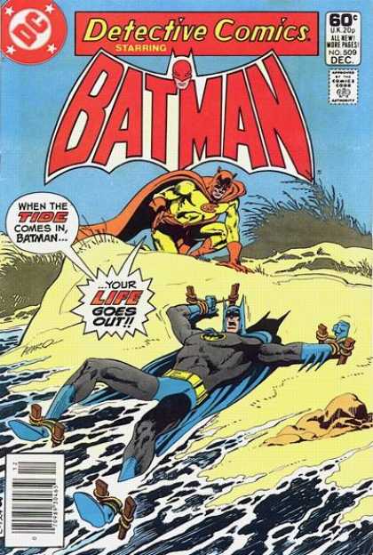 Detective Comics 509 - Batman - Beach - Tied Up - Water - Rocks - Jim Aparo