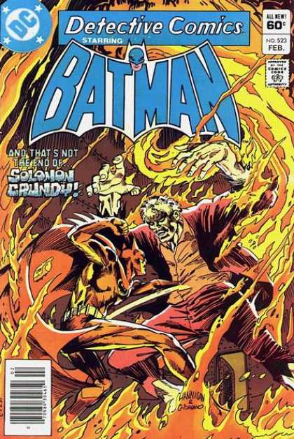 Detective Comics 523 - Batman - Fire - Monster - Solomon Crundy - Approved By The Comics Code - Dick Giordano