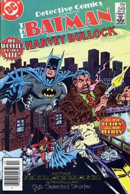 Detective Comics 549 - Gun - Batmobile - City - Batman - Harvey Bullock