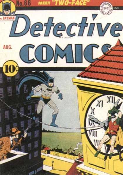 Detective Comics 66 - Clock - Batman - Robin - Tightrope - Gun - George Roussos, Jerry Robinson