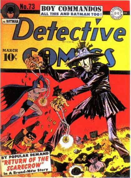 Detective Comics 73 - Batman - Robin - Return Of The Scarecrow - Gold - Jewelry