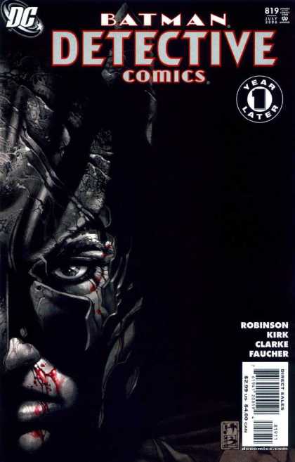 Detective Comics 819 - Batman - 1 Year Later - Black Background - Dark Eyes - Head - Simone Bianchi